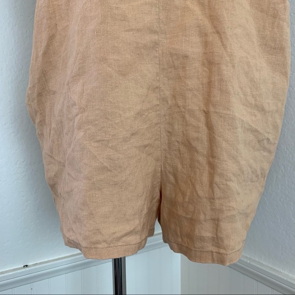NWT Tavik Standoff Romper Linen Rayon Size Small Sand Shorts Pockets - Picture 12 of 14